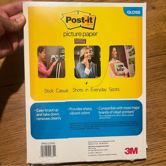 3M Post-it Picture Paper 20 Sheets 8.5 x 11 Semi Gloss 7.5mm Thick Adhesive Lot - Picture 2 of 6